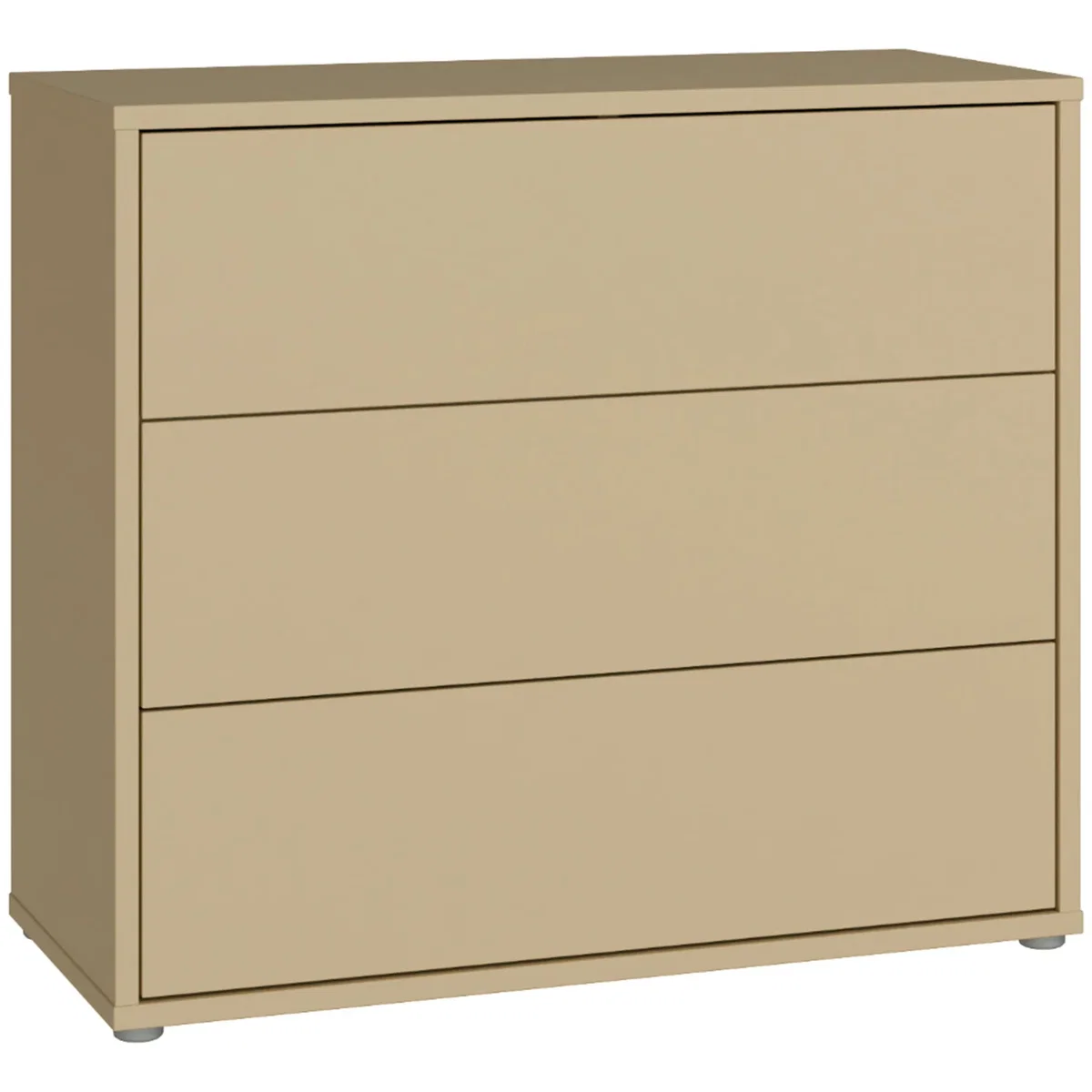 Alice Springs 3 Drawer Chest with Push-Open Drawers in Butter Yellow - Butter Yellow – image 3