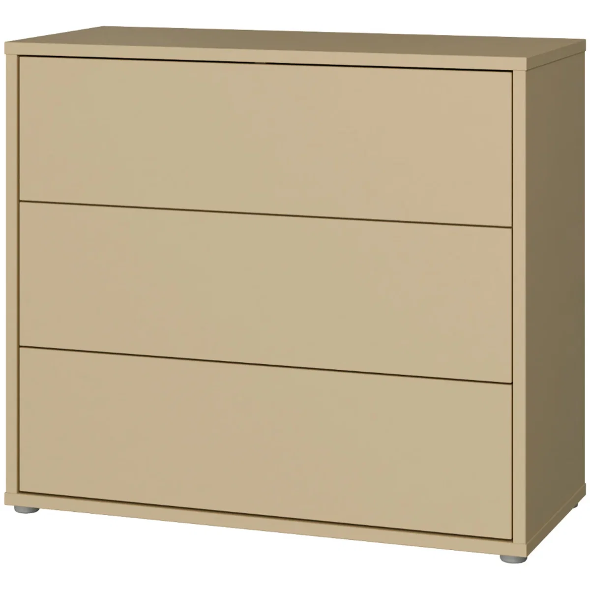 Alice Springs 3 Drawer Chest with Push-Open Drawers in Butter Yellow - Butter Yellow – image 4