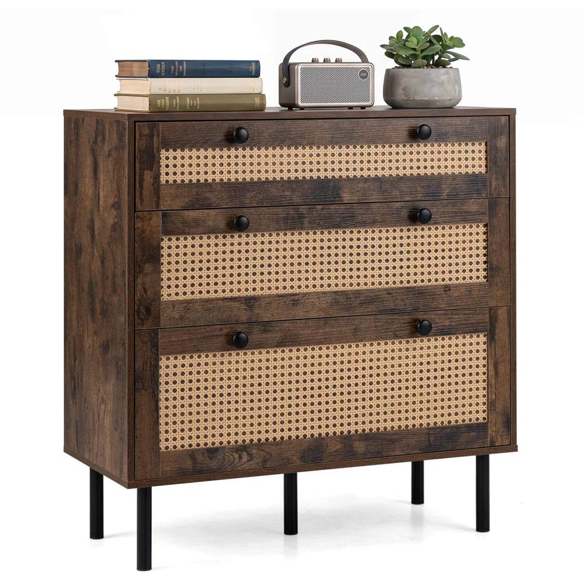Boho Rattan Modern Chest of Drawers – image 6