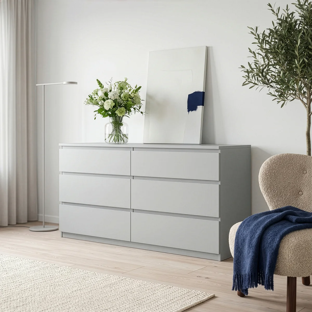 Edmore 6 Drawer Wide Chest - Sage Green – image 2