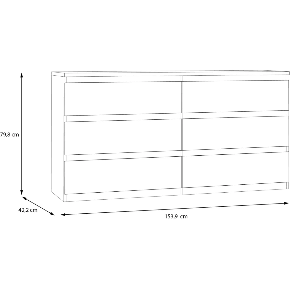 Edmore 6 Drawer Wide Chest - Sage Green – image 31