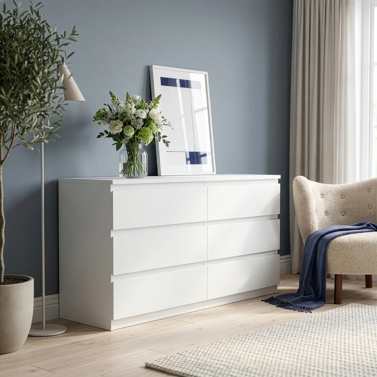 Edmore 6 Drawer Wide Chest - Sage Green – image 8