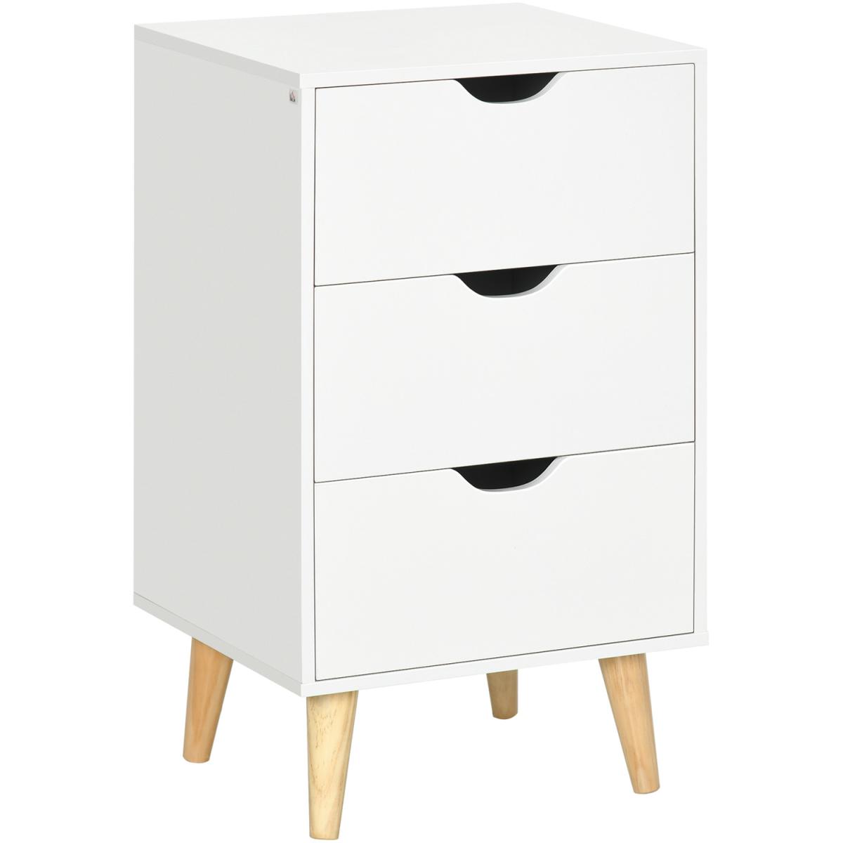 Chest of Drawers, 3 Drawer Dresser Storage Unit for Bedroom - White – image 2
