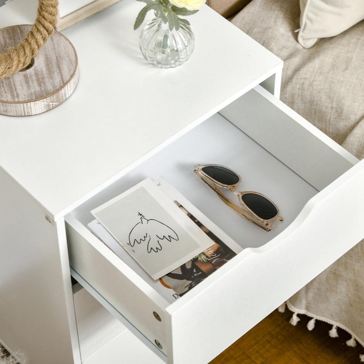 Chest of Drawers, 3 Drawer Dresser Storage Unit for Bedroom - White – image 4