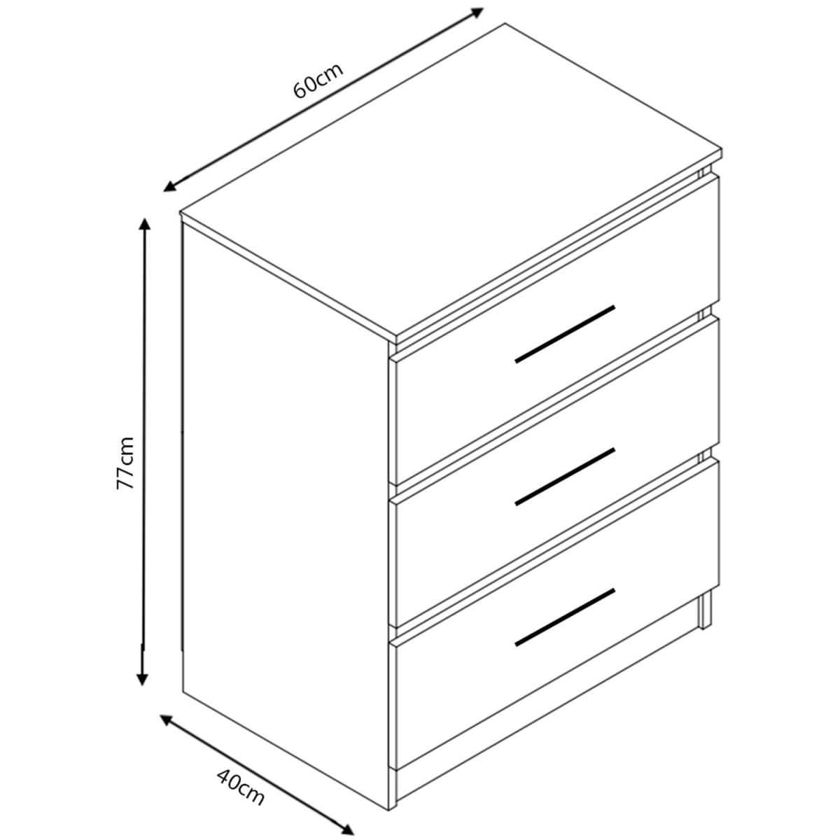 Chest Of Drawers With T-Bar Handles - Grey – image 4