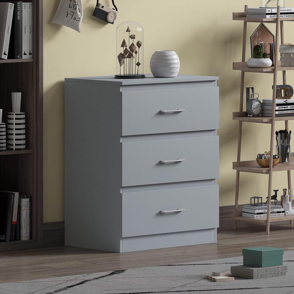 Chest Of Drawers With T-Bar Handles - Grey – image 5