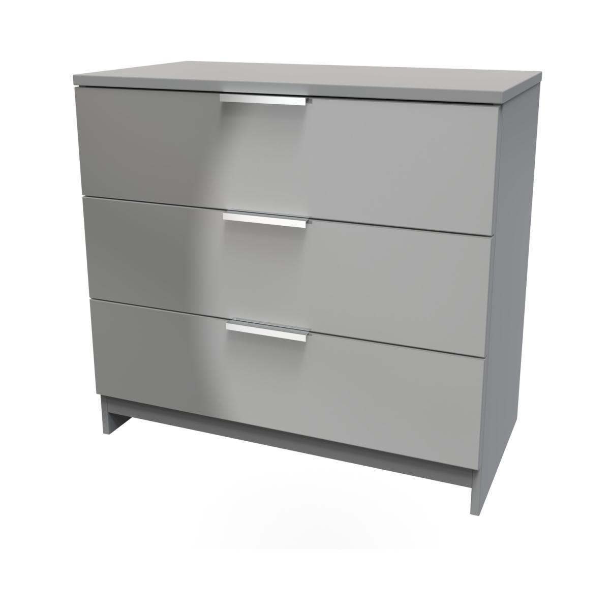 Plymouth Assembled 3 Drawer Chest - Uniform Gloss & Dusk Grey – image 3
