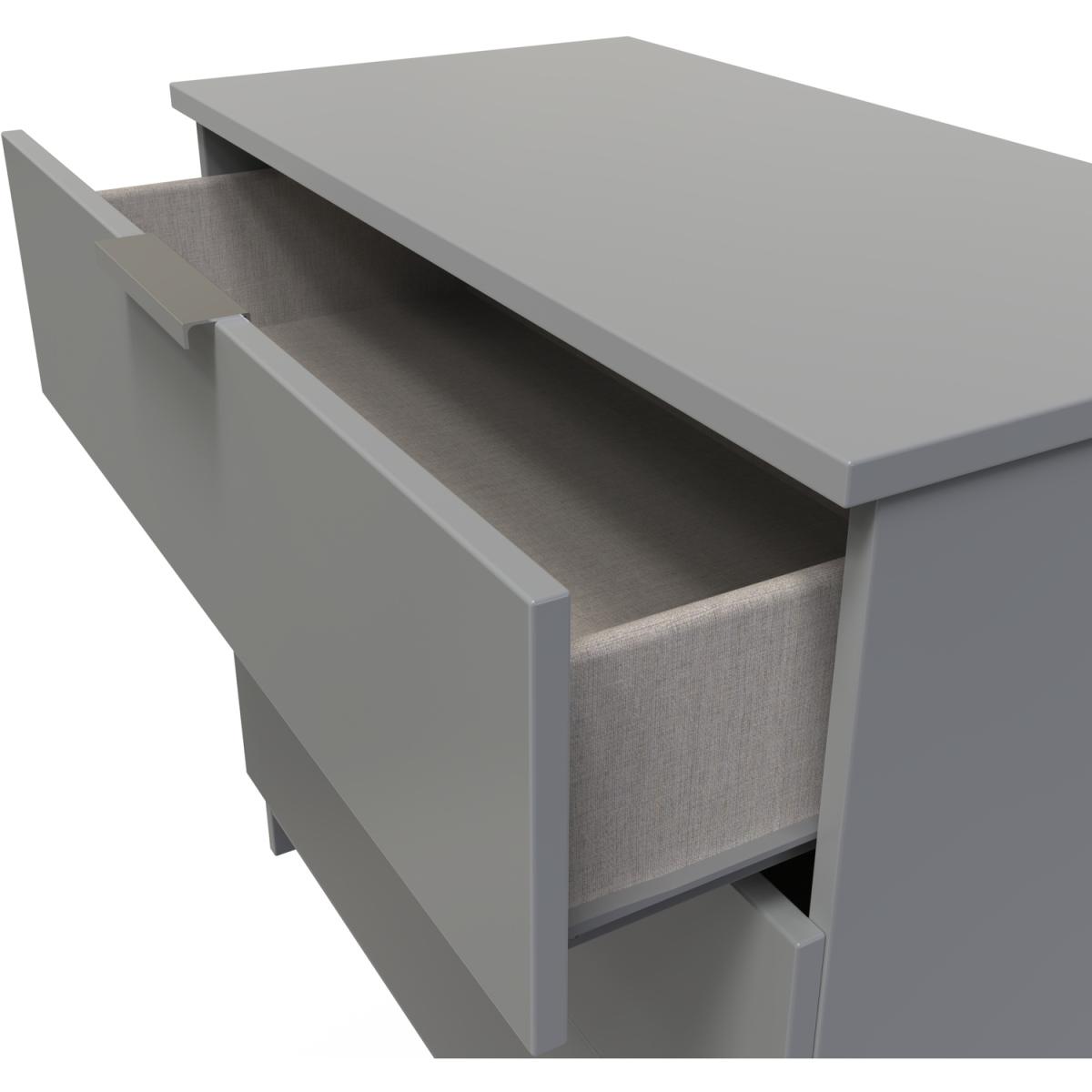 Plymouth Assembled 3 Drawer Chest - Uniform Gloss & Dusk Grey – image 5