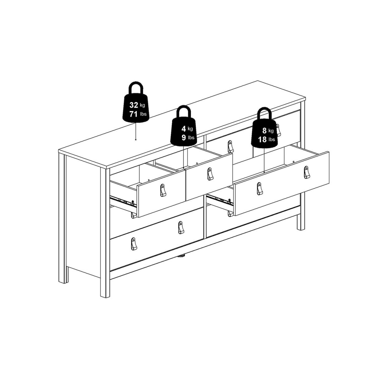 Madrid 8-Drawer Double Dresser - Black – image 10