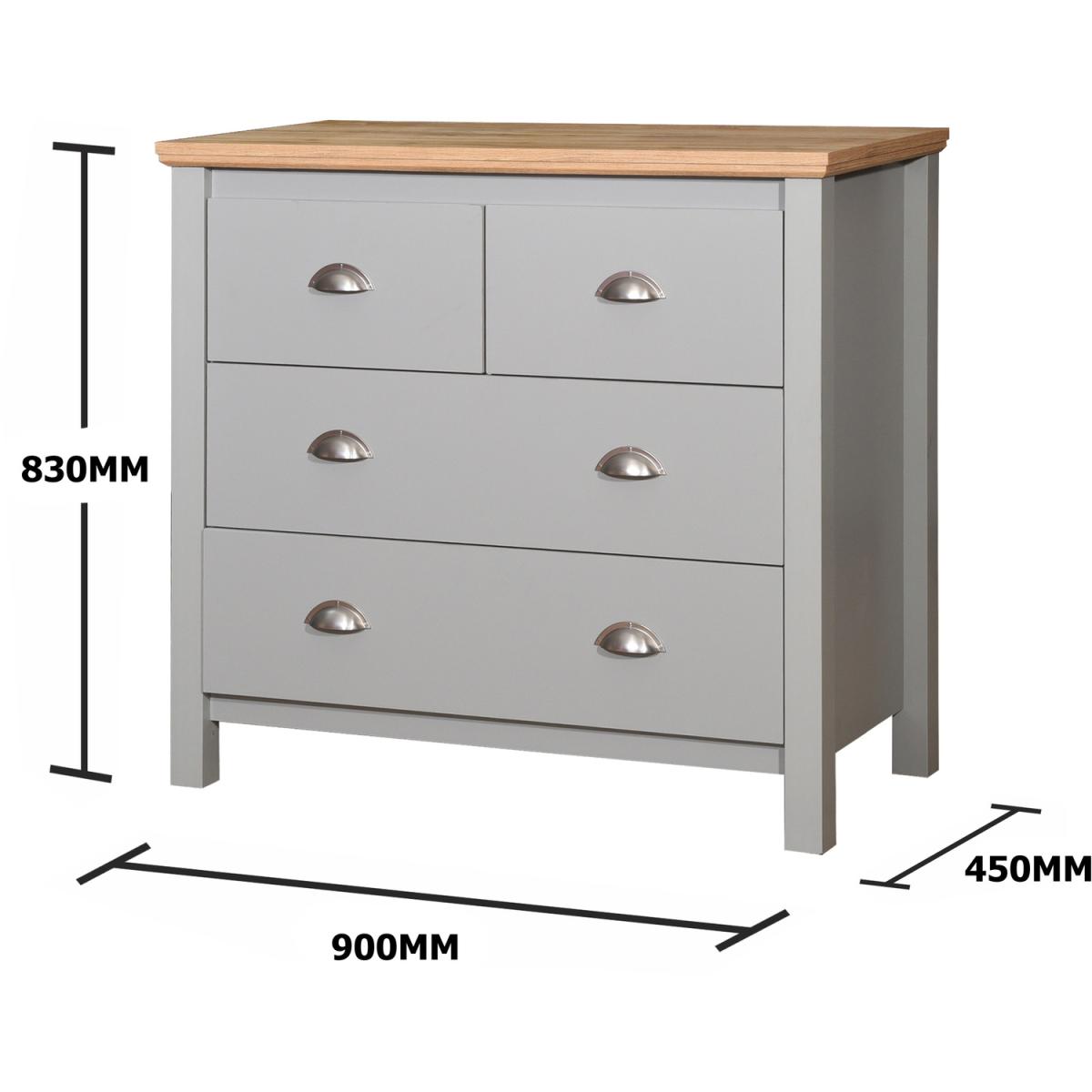 Eaton 4 Drawer Chest - Grey – image 5