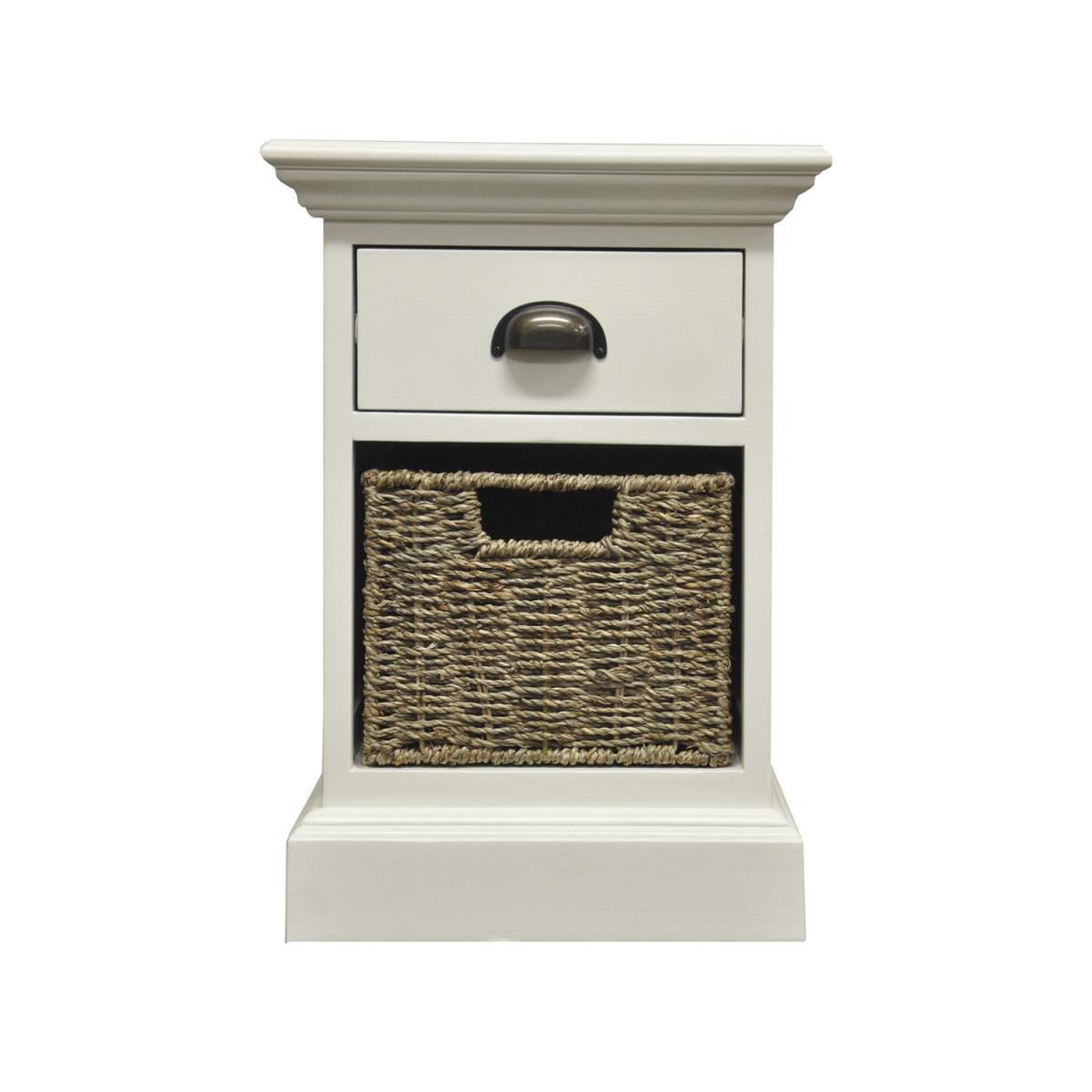 Drawer Unit With Wicker Backets - Antique White - 1 – image 2