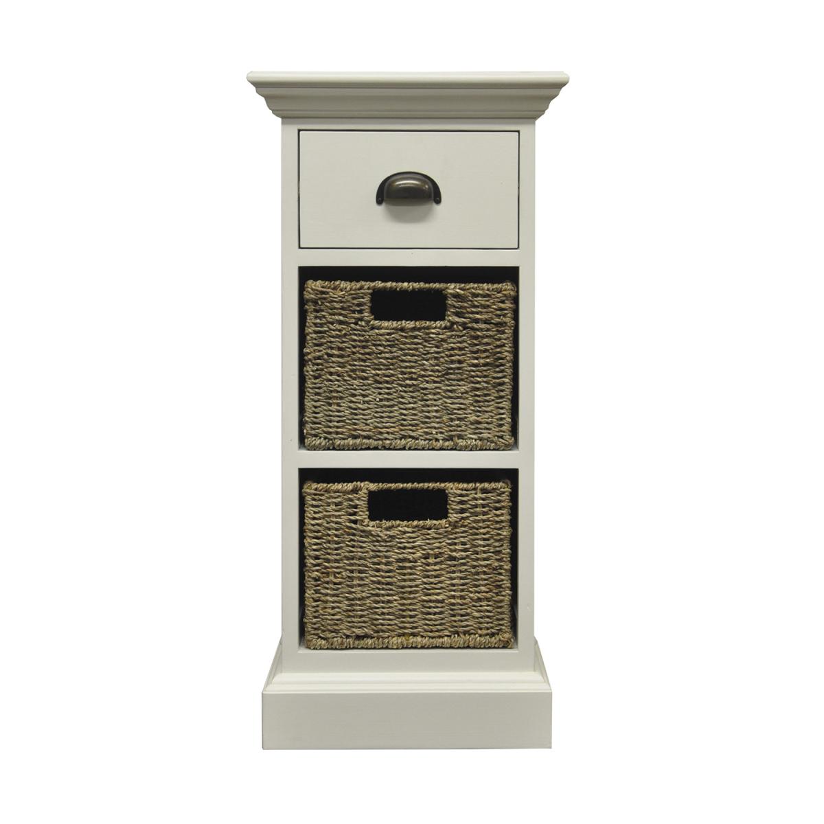 Drawer Unit With Wicker Backets - Antique White - 1 – image 10