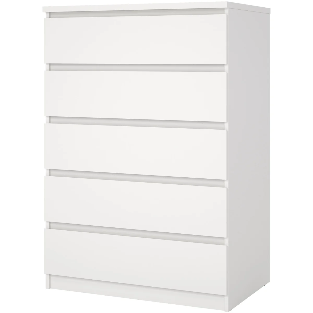 Naia Chest of 5 Drawers in White High Gloss - Oak – image 11