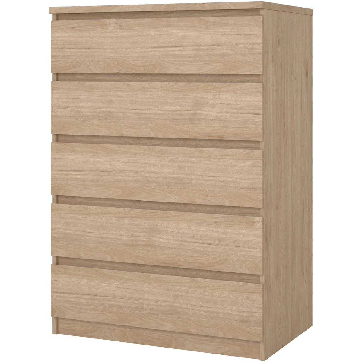 Naia Chest of 5 Drawers in White High Gloss - Oak – image 14