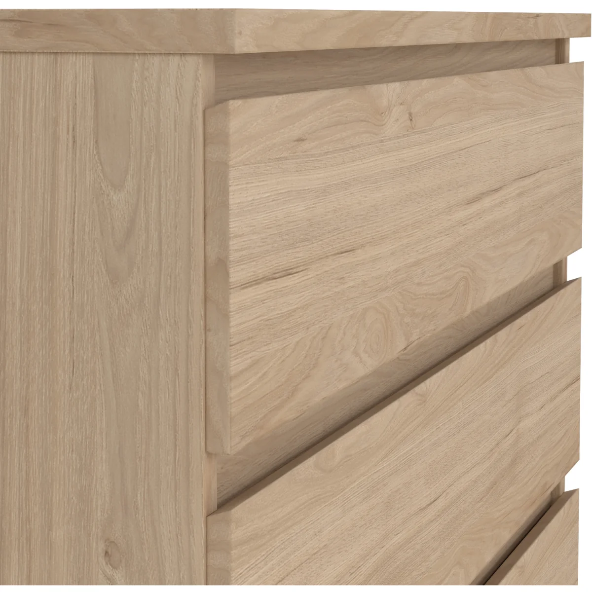 Naia Chest of 5 Drawers in White High Gloss - Oak – image 19