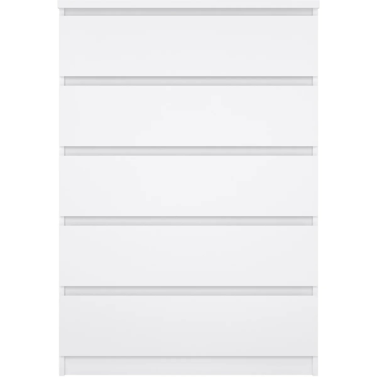 Naia Chest of 5 Drawers in White High Gloss - Oak – image 3