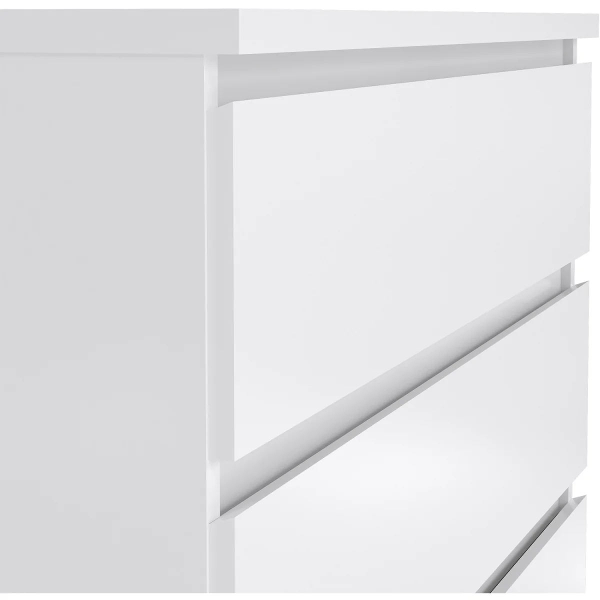 Naia Chest of 5 Drawers in White High Gloss - Oak – image 6