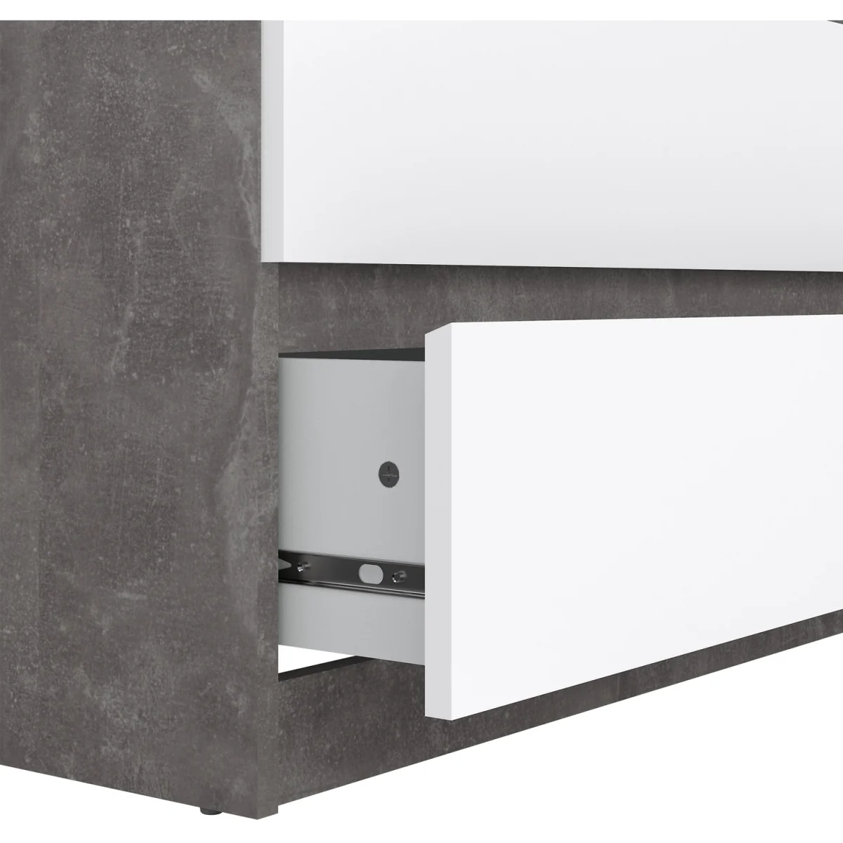 Naia Chest of 5 Drawers in White High Gloss - Oak – image 10