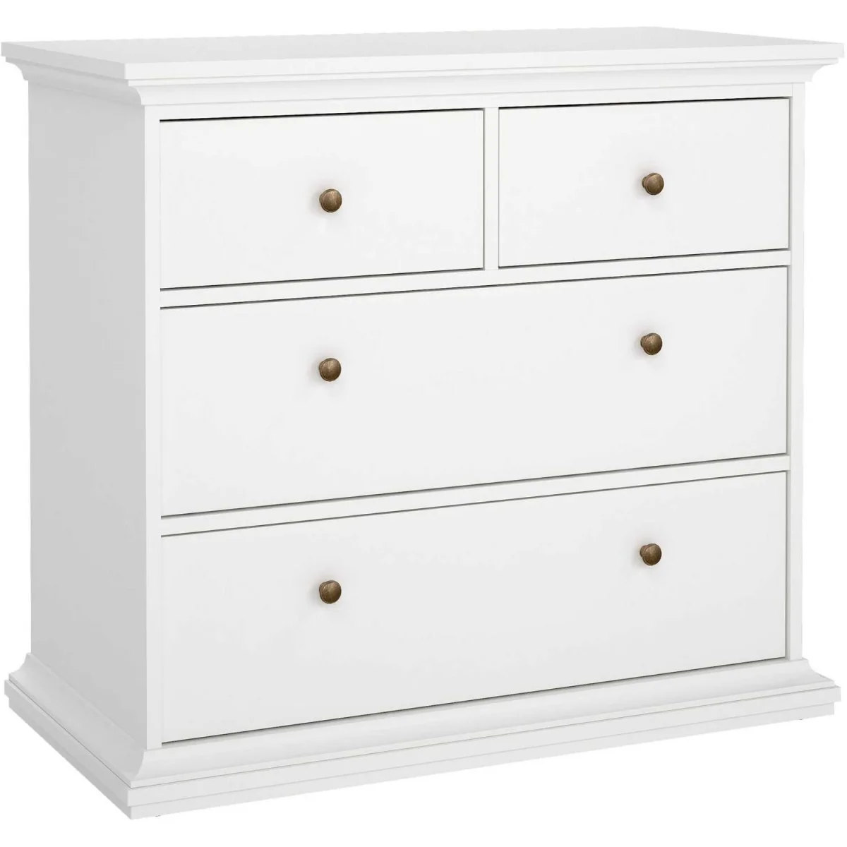 Wyld Haus Osaka Farmhouse 4-Drawer White Gloss Wooden Chest - White – image 3