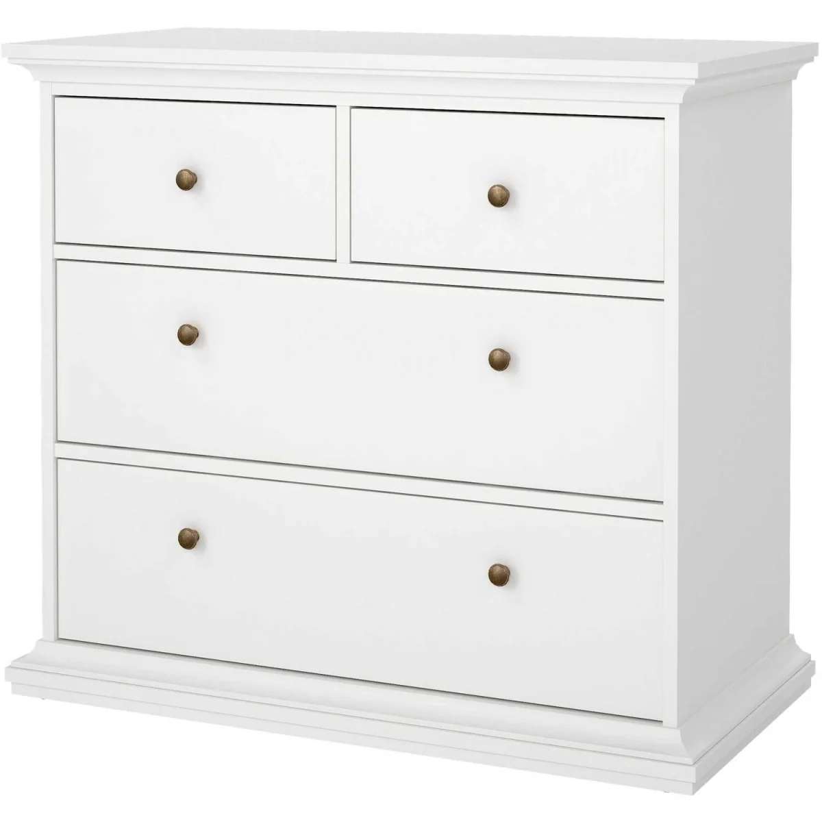 Wyld Haus Osaka Farmhouse 4-Drawer White Gloss Wooden Chest - White – image 5