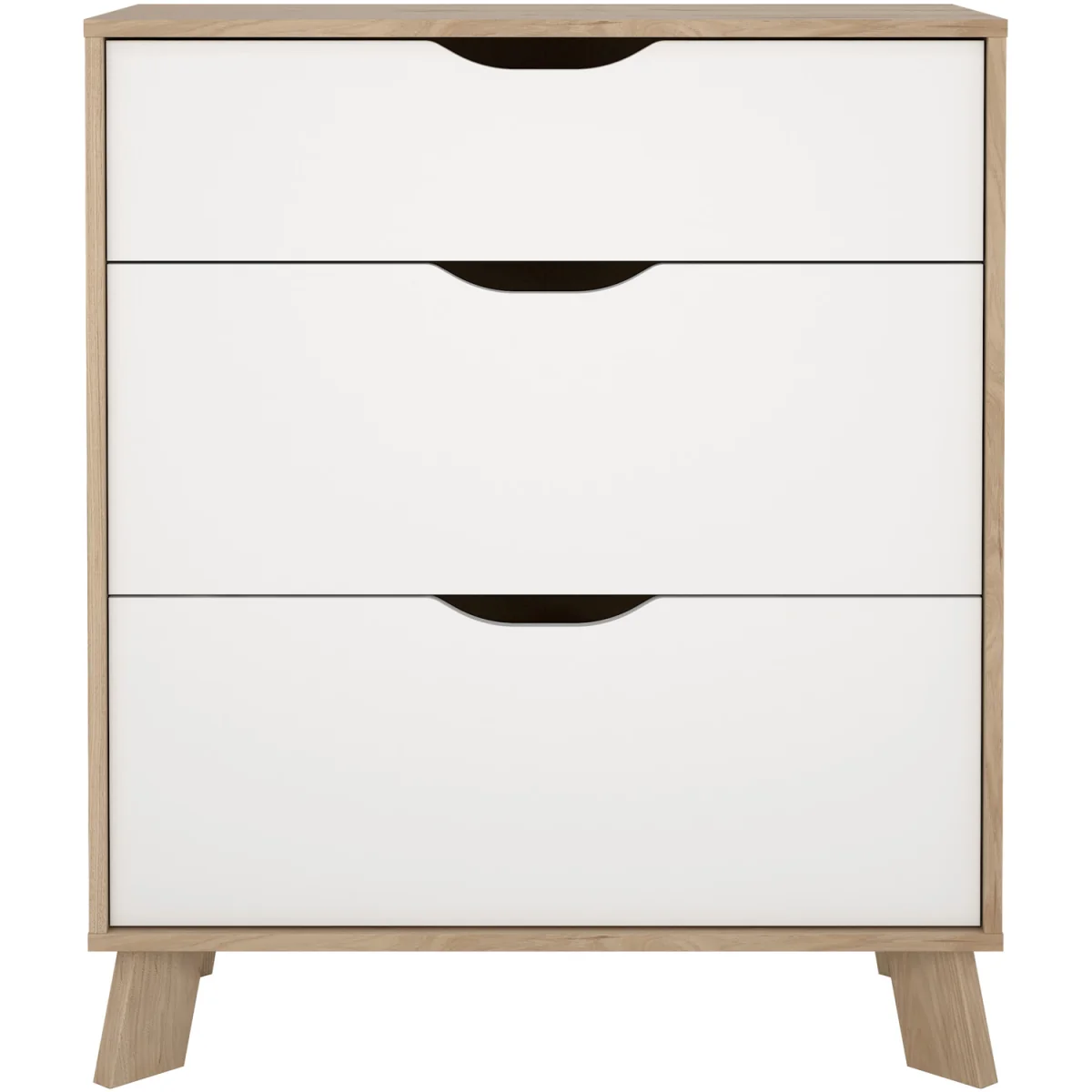 Ikast Chest 3 Drawers in Jackson Hickory and White - Jackson Hickory & White – image 2