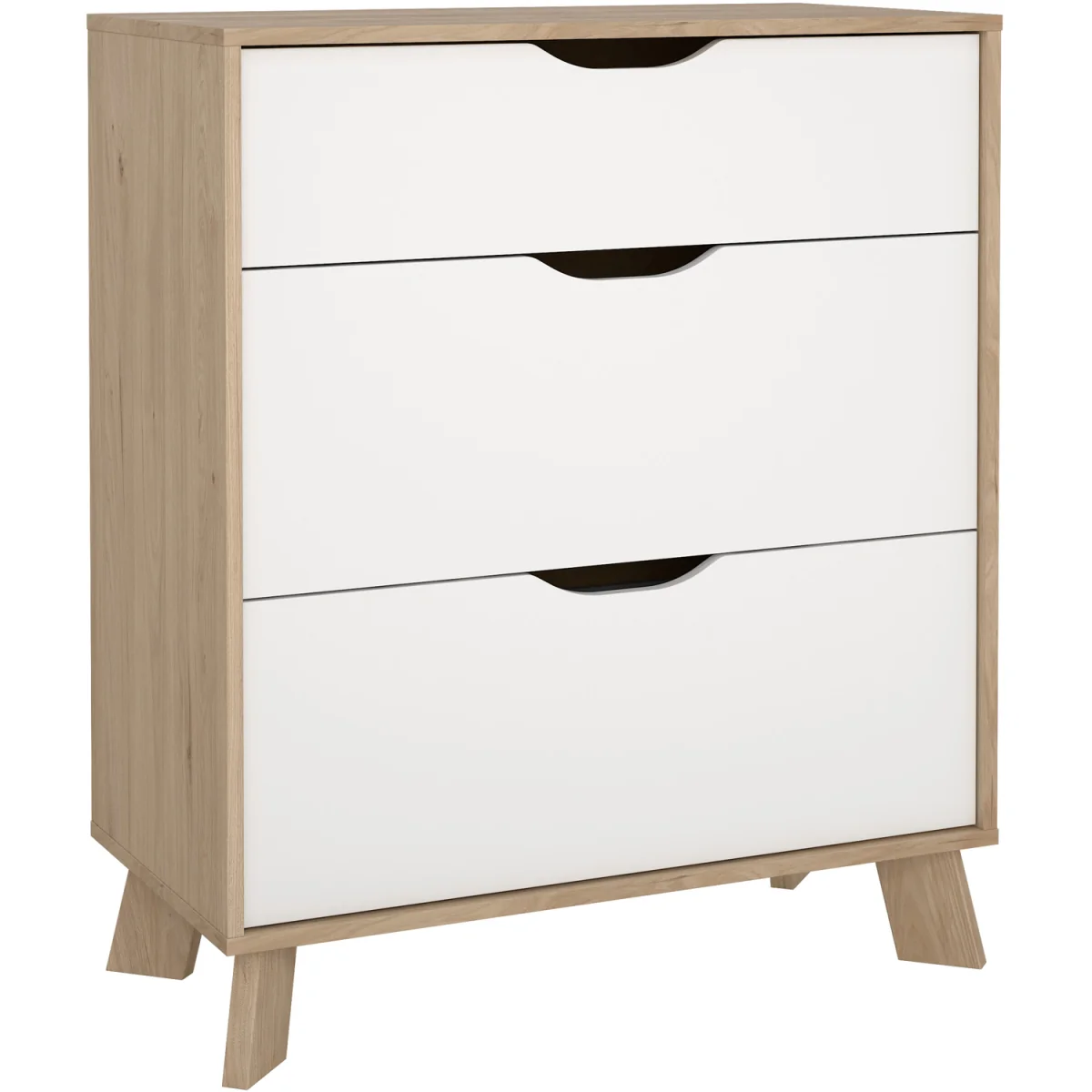 Ikast Chest 3 Drawers in Jackson Hickory and White - Jackson Hickory & White – image 3