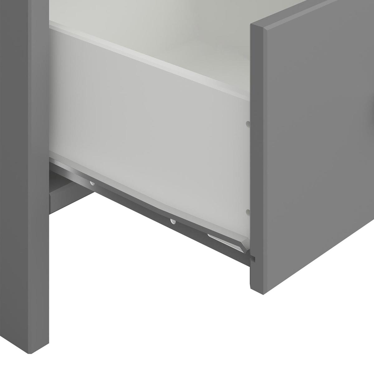 Tromso 5 Drawer Chest of Drawers With Leather Handles - Grey – image 4