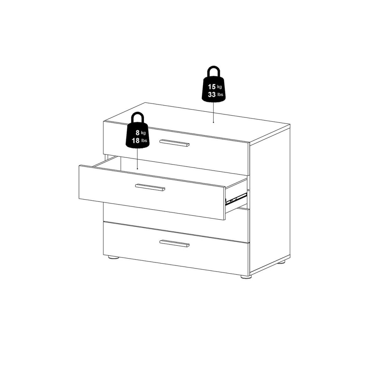 Pepe Chest of Four Drawers - Wooden Black – image 11