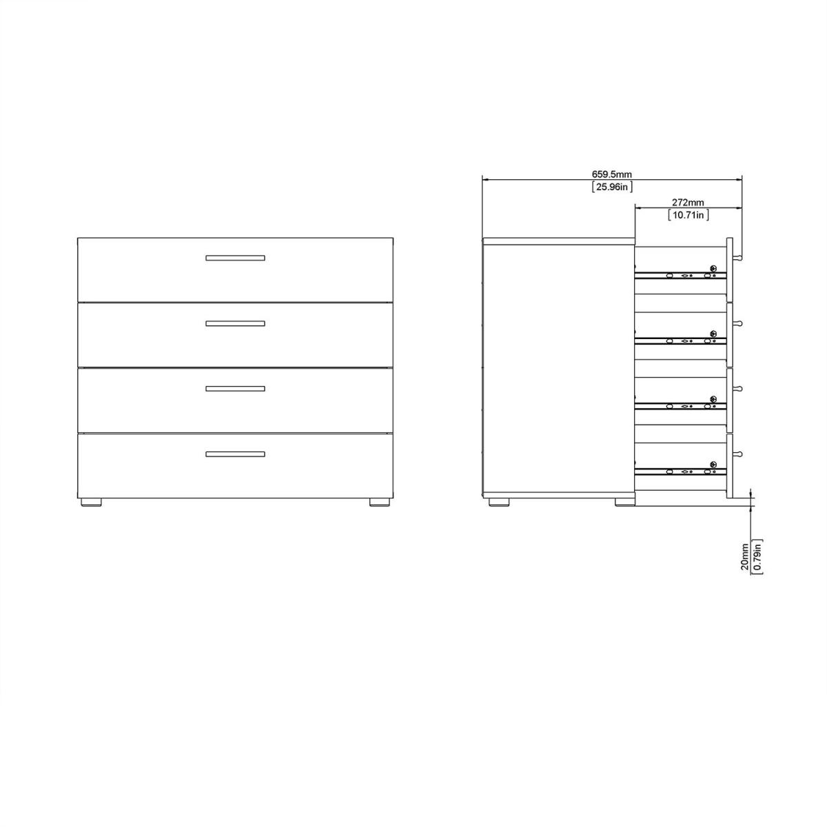 Pepe Chest of Four Drawers - Wooden Black – image 13