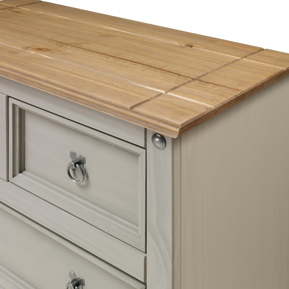 Corona Grey Wax Compact 2 Plus 2 Chest of Drawers - Distressed Grey Wax – image 6