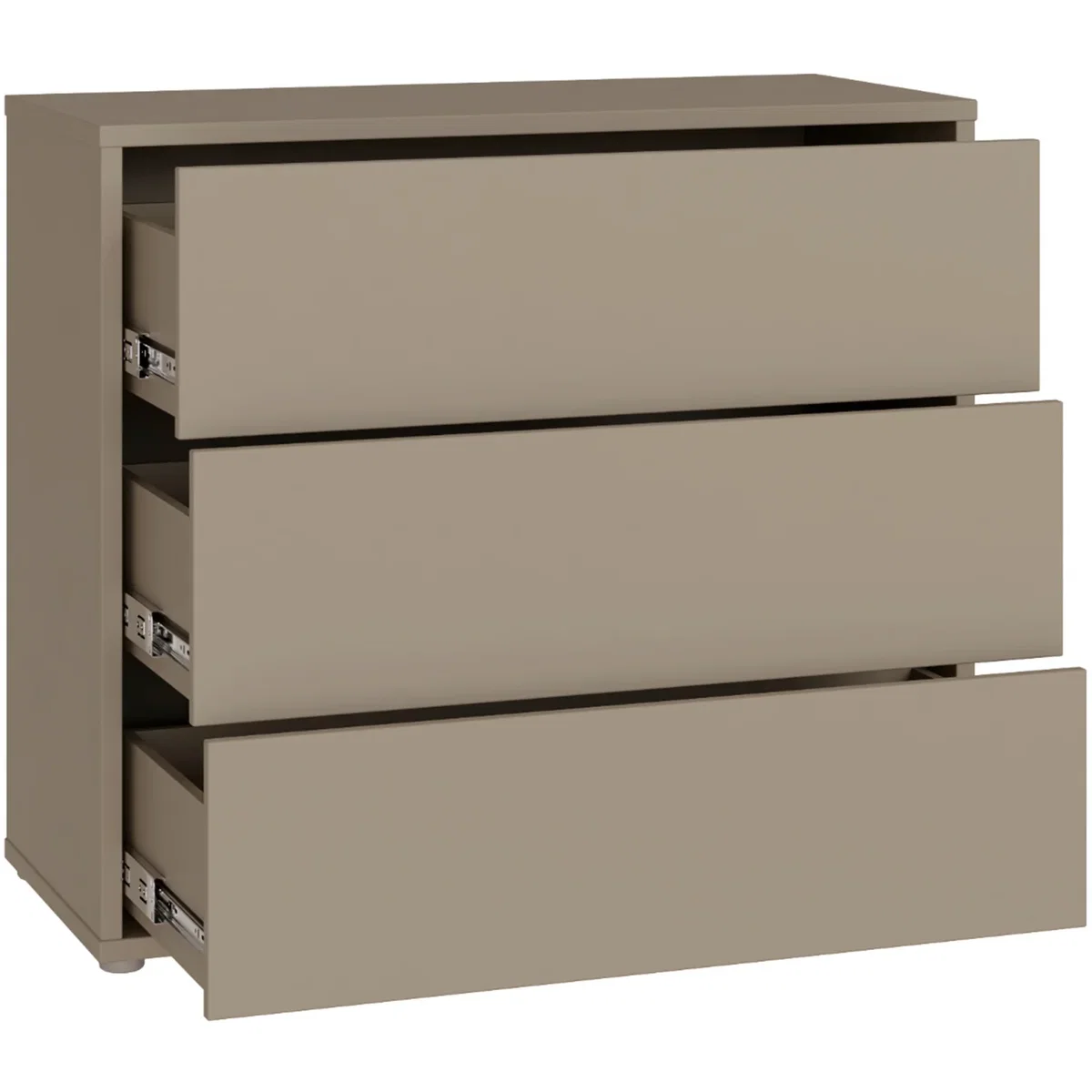 Alice Springs 3 Drawer Chest with Push-Open Drawers in Butter Yellow - Night Blue and White – image 12