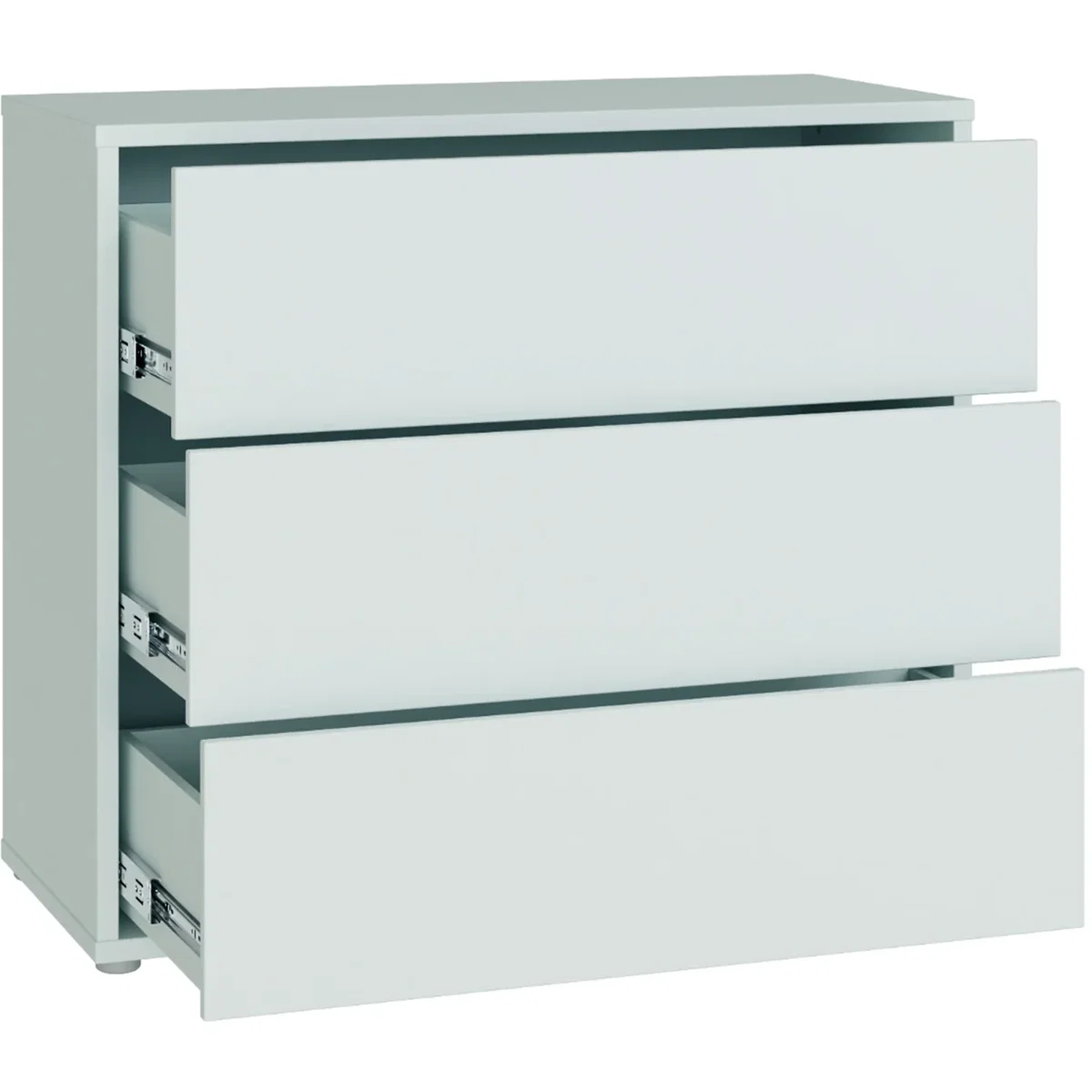 Alice Springs 3 Drawer Chest with Push-Open Drawers in Butter Yellow - Night Blue and White – image 19