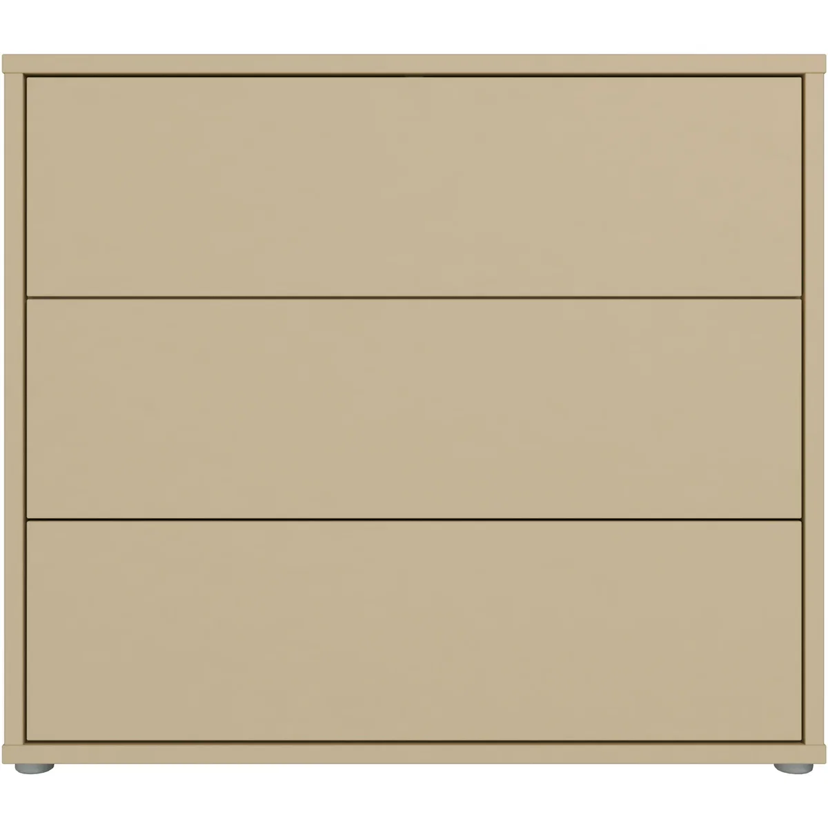 Alice Springs 3 Drawer Chest with Push-Open Drawers in Butter Yellow - Night Blue and White – image 3