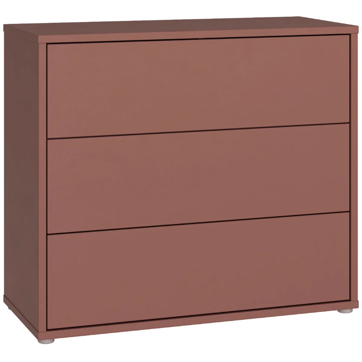 Alice Springs 3 Drawer Chest with Push-Open Drawers in Butter Yellow - Night Blue and White – image 30