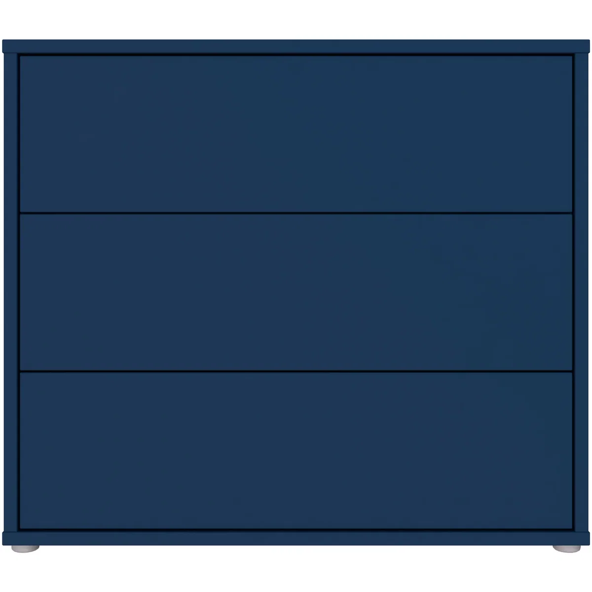 Alice Springs 3 Drawer Chest with Push-Open Drawers in Butter Yellow - Night Blue and White – image 44