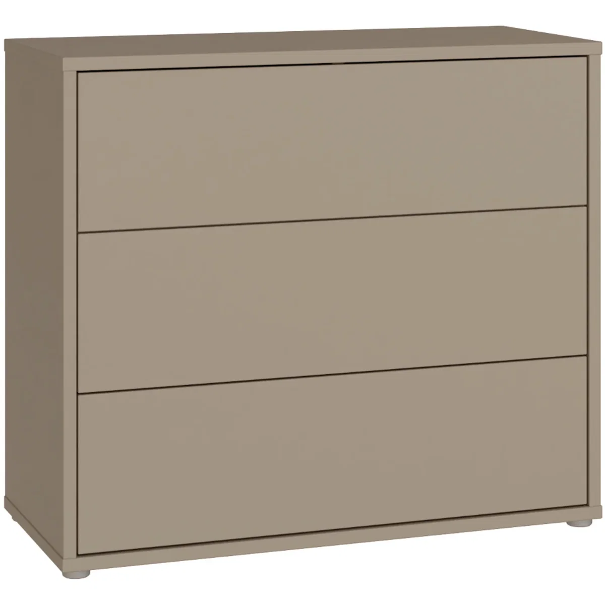 Alice Springs 3 Drawer Chest with Push-Open Drawers in Butter Yellow - Night Blue and White – image 9