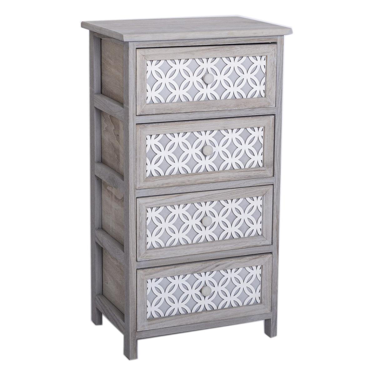 4 Drawer Grey Elysian Storage Tower – image 2