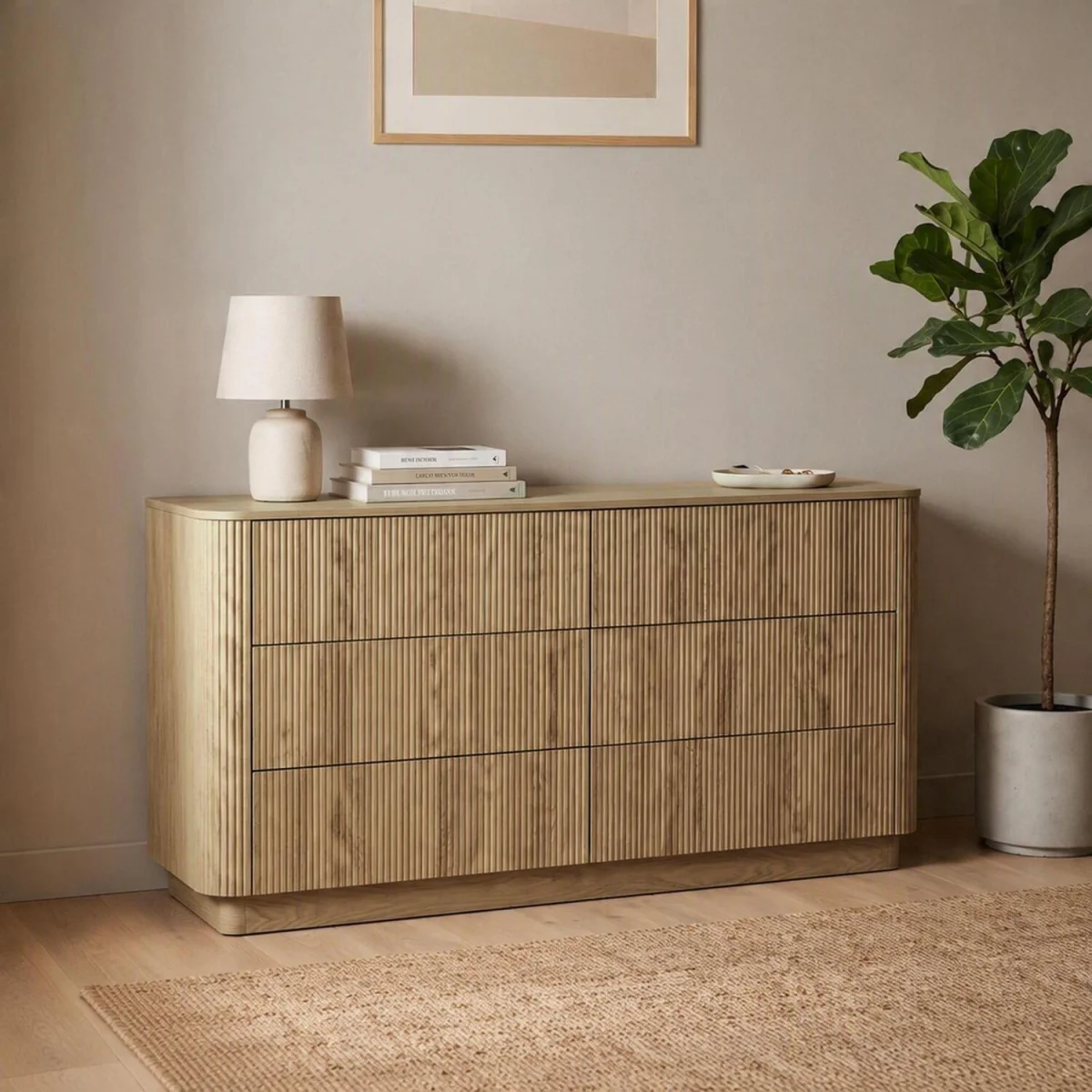 Winthorpe 6 Drawer Oak Chest - Oak effect – image 2
