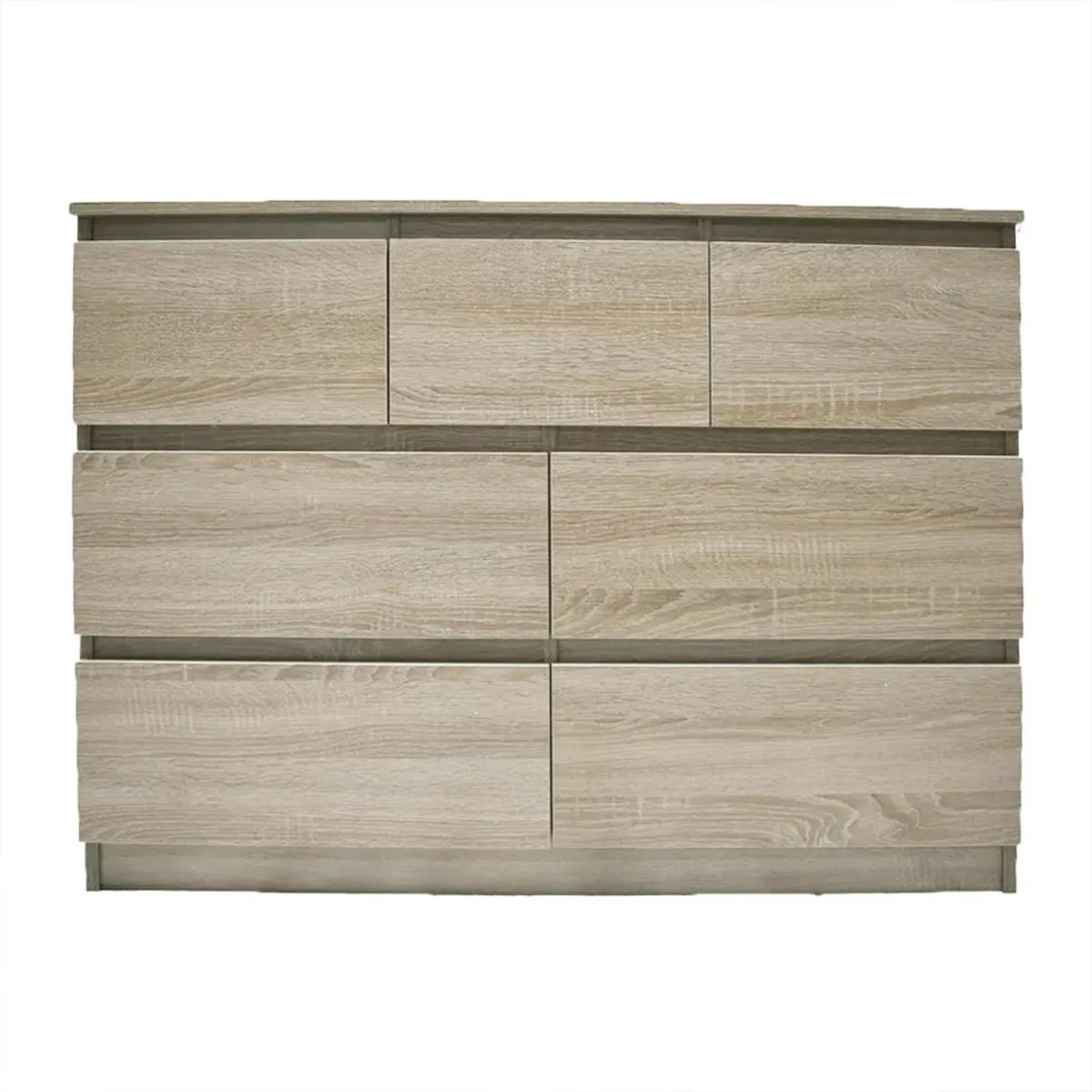 Rustic Oak 7 Drawer Merchant Chest Of Drawers - Rustic Oak – image 4