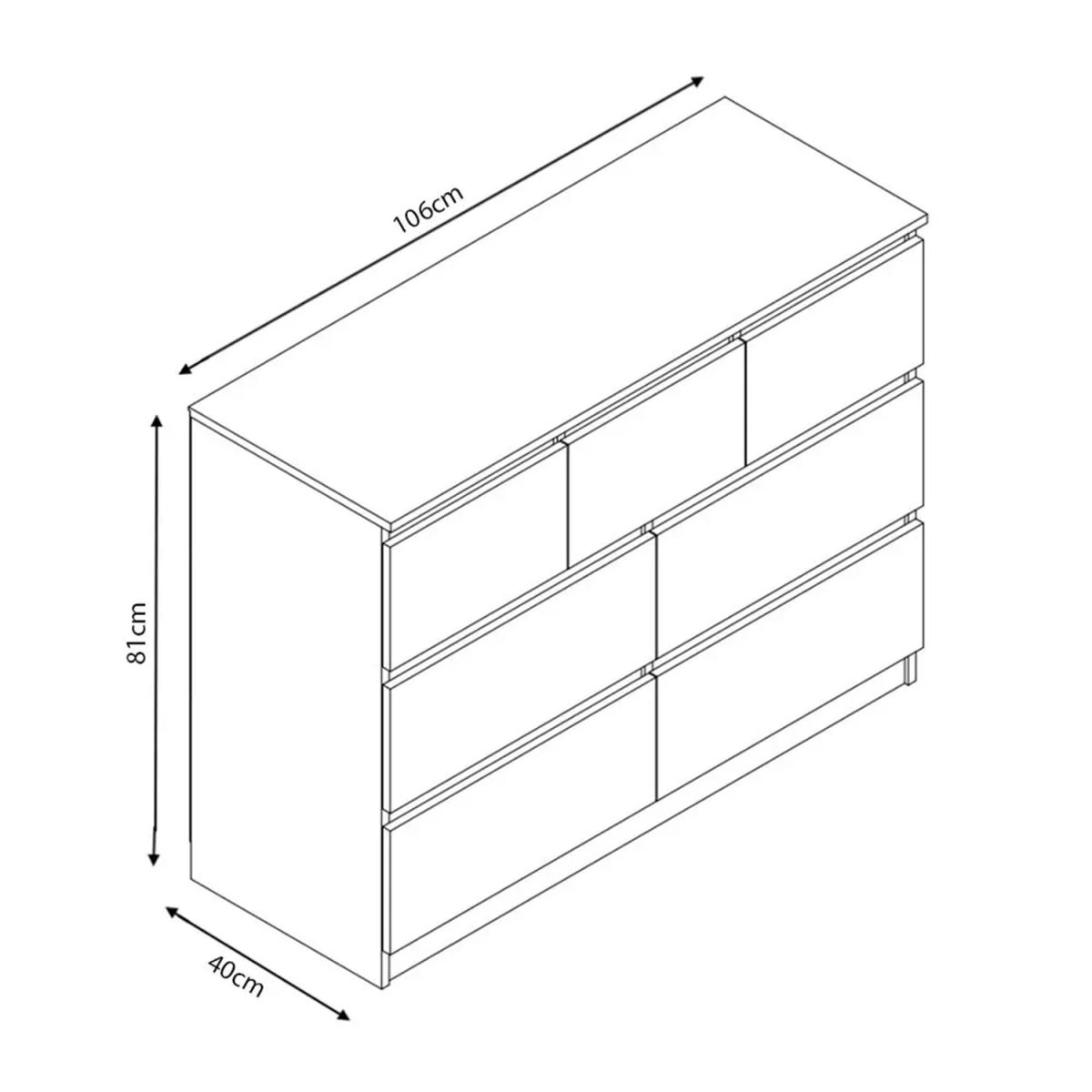 Rustic Oak 7 Drawer Merchant Chest Of Drawers - Rustic Oak – image 5