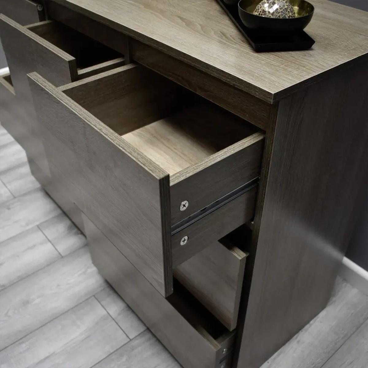 Rustic Oak 7 Drawer Merchant Chest Of Drawers - Rustic Oak – image 1