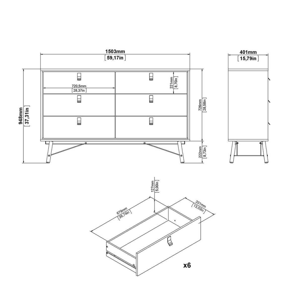 Ry Wide Chest - Oak – image 6