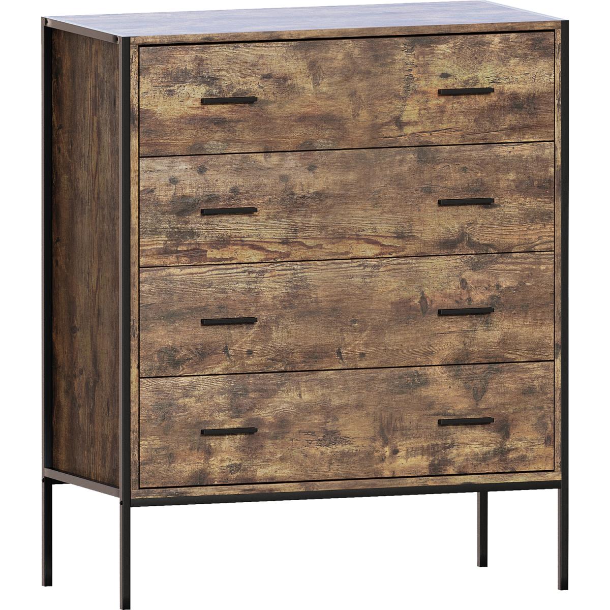 Brooklyn 4 Drawer Chest - Dark Wood – image 7
