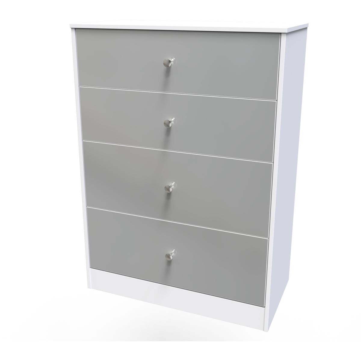 Padstow Ready Assembled 4 Drawer Deep Chest - Uniform Gloss & White – image 4