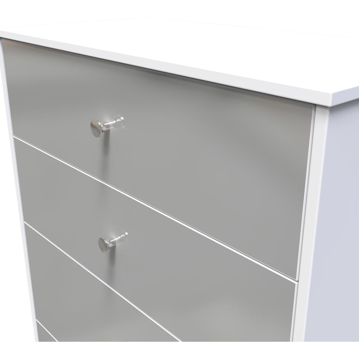 Padstow Ready Assembled 4 Drawer Deep Chest - Uniform Gloss & White – image 5