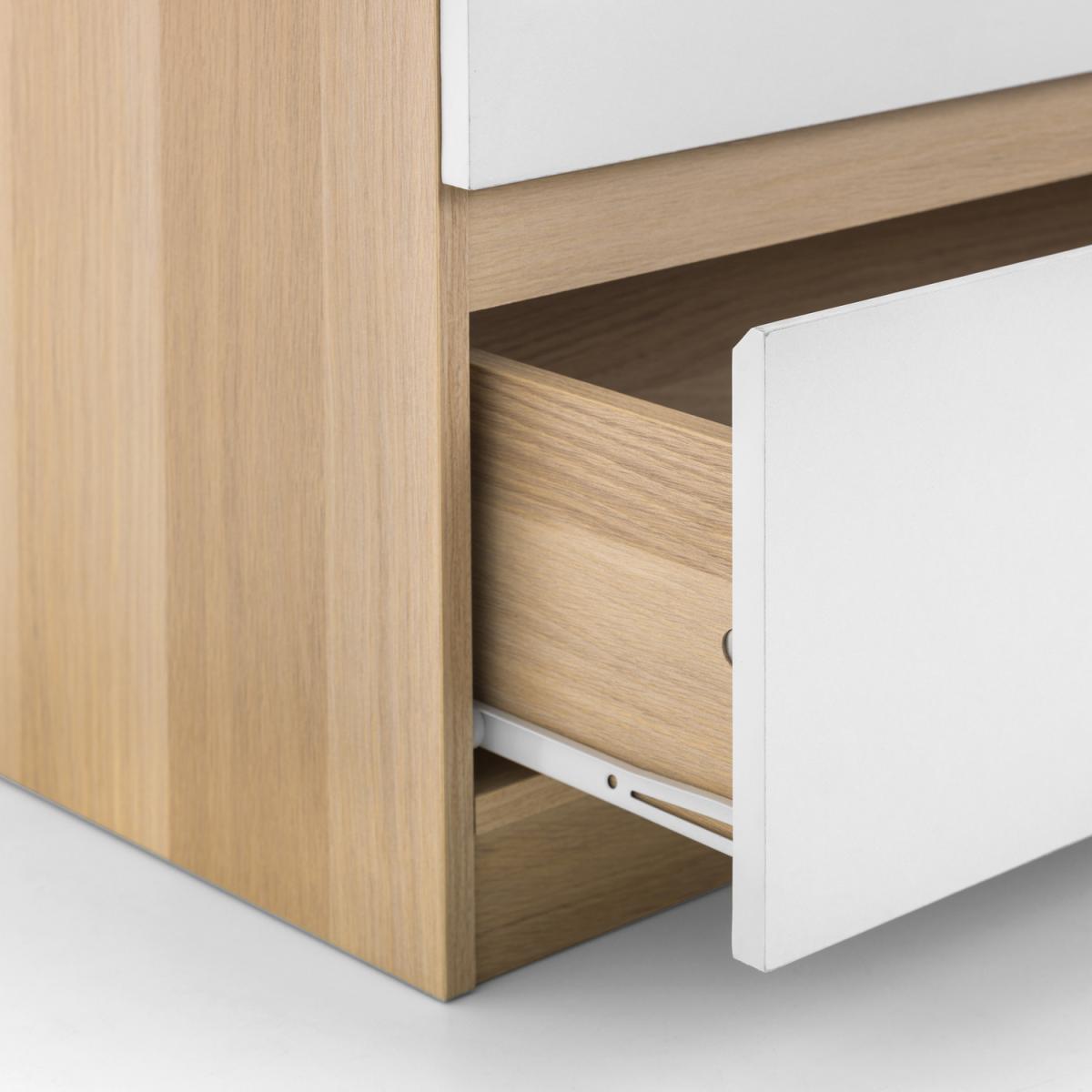 Jupiter 4 Drawer Chest - Oak and White - Oak/White – image 2