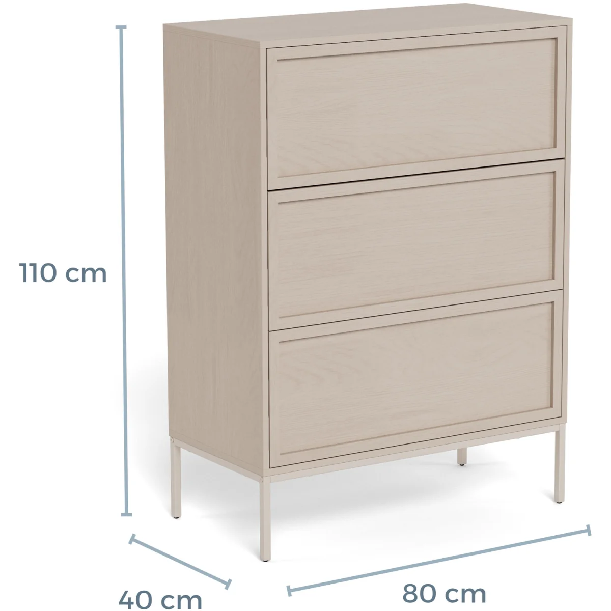 Palmdale 3 Drawer Chest in Grey - Grey – image 14