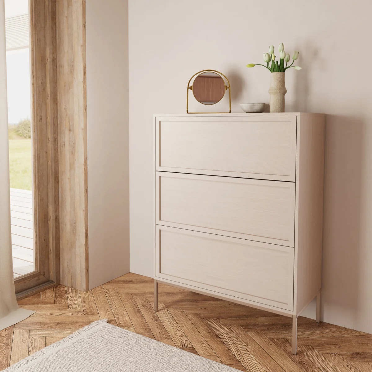 Palmdale 3 Drawer Chest in Grey - Grey – image 10