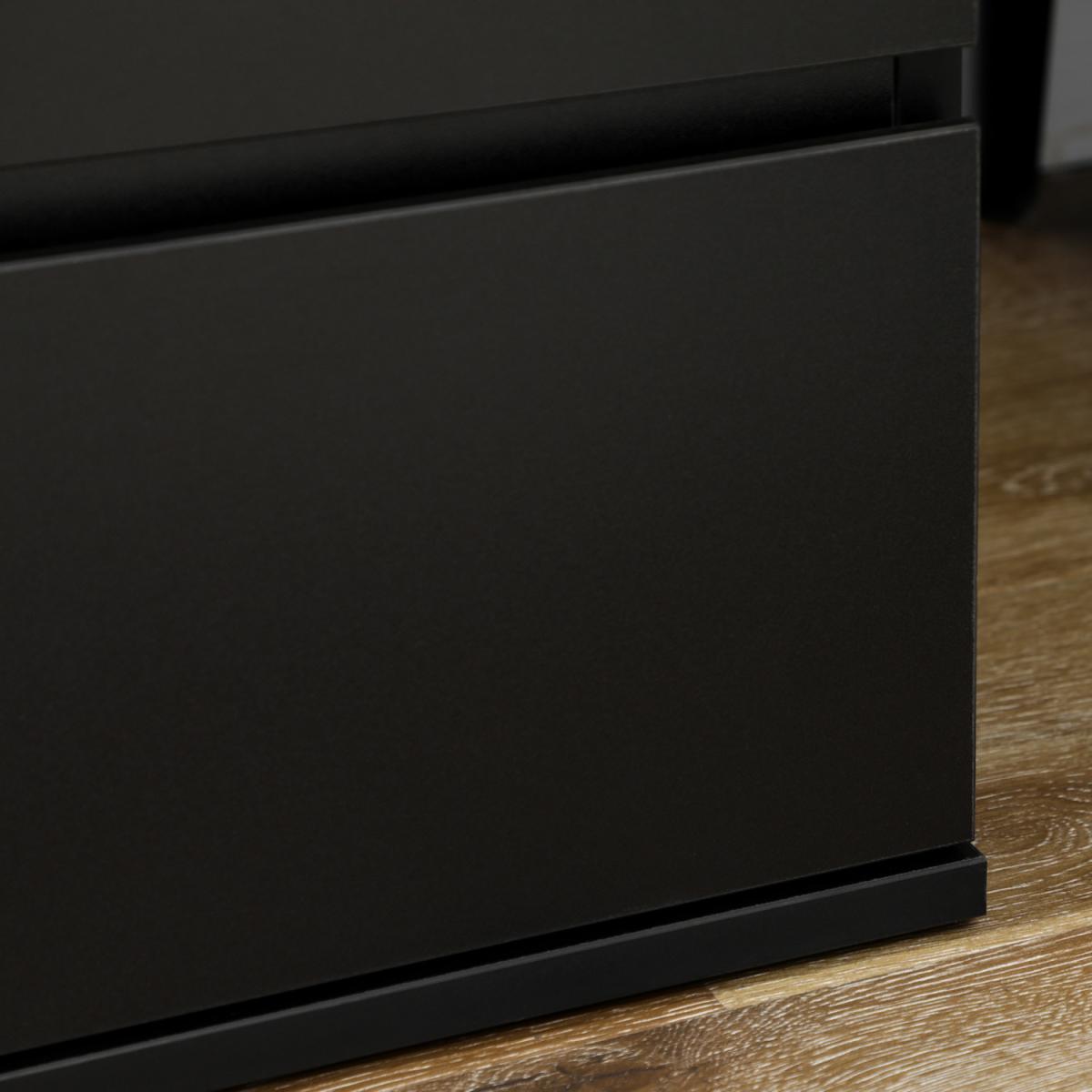 Chest of Drawers Modern 4 Drawers Dresser - Black – image 2