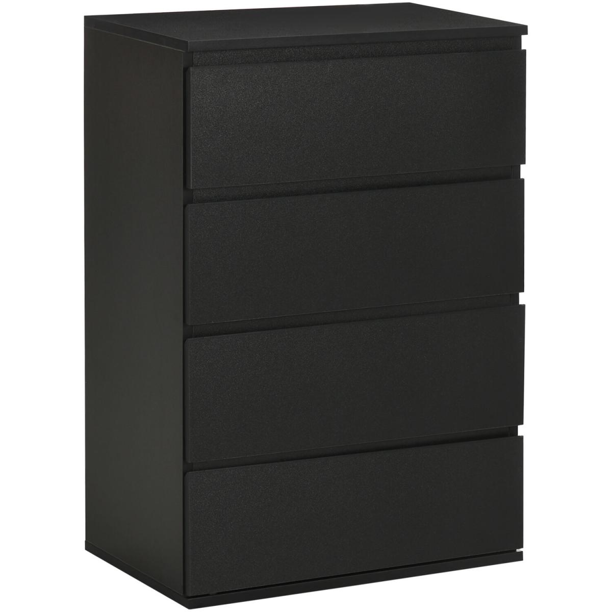 Chest of Drawers Modern 4 Drawers Dresser - Black – image 9